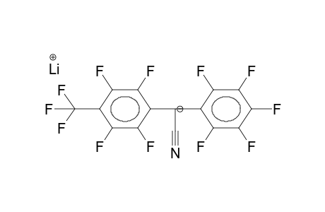 LITHIUM (4-TRIFLUOROMETHYLTETRAFLUOROPHENYL)(PENTAFLUOROPHENYL)CYANOMETHANATE