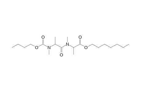 Alanylalanine, N,N'-dimethyl-N'-butoxycarbonyl-, heptyl ester