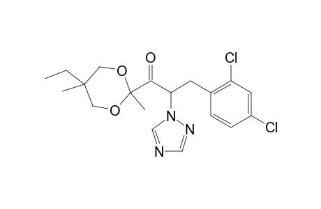 1-Propanone, 3-(2,4-dichlorophenyl)-1-(5-ethyl-2,5-dimethyl-1,3-dioxan-2-yl)-2-(1H -1,2,4-triazol-1-yl)-1,2,4-triazol-1-yl)-