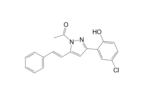 1-ACETYL-3-(5-CHLORO-2-HYDROXYPHENYL)-5-STYRYLPYRAZOLE