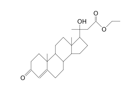 3-Keto-20R-hydroxy-23-norchol-4-en-24-oic acid, ethyl ester