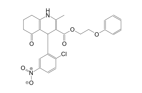 2-phenoxyethyl 4-(2-chloro-5-nitrophenyl)-2-methyl-5-oxo-1,4,5,6,7,8-hexahydro-3-quinolinecarboxylate