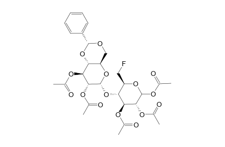 1,2,3-TRI-O-ACETYL-4-O-(2',3'-DI-O-ACETYL-4',6'-BENZYLIDENE-ALPHA-D-GLUCOPYRANOSYL)-6-DEOXY-6-FLUORO-D-GLUCOPYRANOSIDE