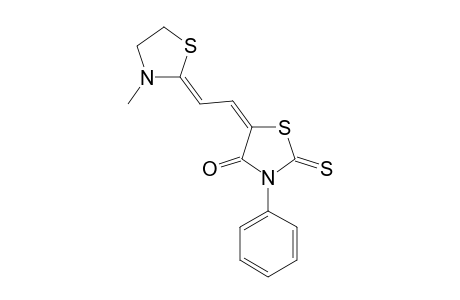 (5E)-5-[(2E)-2-(3-Methyl-1,3-thiazolidin-2-ylidene)ethylidene]-3-phenyl-2-thioxo-1,3-thiazolidin-4-one