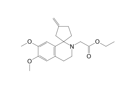 2-(6,7-dimethoxy-3'-methylene-spiro[3,4-dihydroisoquinoline-1,1'-cyclopentane]-2-yl)acetic acid ethyl ester