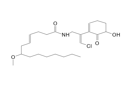 4-TETRADECENAMIDE, N-[3-CHLORO-2-(5-HYDROXY-6-OXO-1-CYCLOHEXEN-1-YL)-2-PROPENYL]-7-METHOXY-