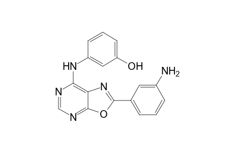 3-[[2-(3-aminophenyl)-7-oxazolo[5,4-d]pyrimidinyl]amino]phenol