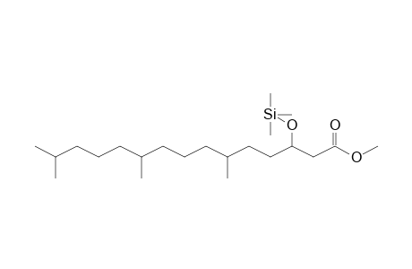 3-TRIMETHYLSILYLOXY-6,10,14-TRIMETHYL METHYL PENTADECANOATE