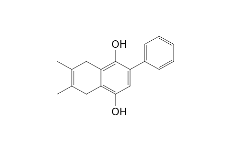 1,4-Naphthalenediol, 5,8-dihydro-6,7-dimethyl-2-phenyl-