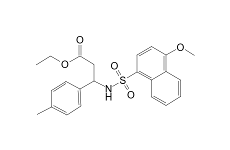 3-[(4-methoxy-1-naphthalenyl)sulfonylamino]-3-(4-methylphenyl)propanoic acid ethyl ester