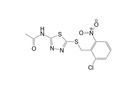 N-{5-[(2-chloro-6-nitrobenzyl)sulfanyl]-1,3,4-thiadiazol-2-yl}acetamide