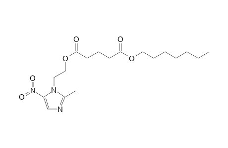 Glutaric acid, 2-(2-methyl-5-nitroimidazol-1-yl)ethyl heptyl ester