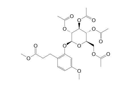 Methyl-2-o-beta-D-glucopyranosyloxy-4-methoxybenzenepropanoate-tetraacetate