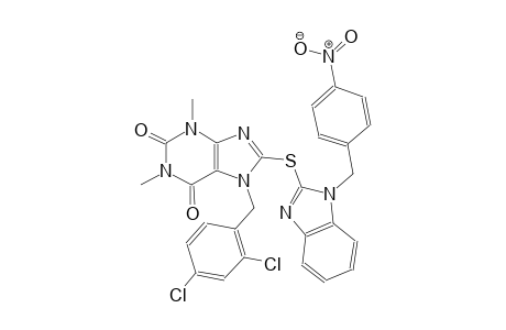 1H-purine-2,6-dione, 7-[(2,4-dichlorophenyl)methyl]-3,7-dihydro-1,3-dimethyl-8-[[1-[(4-nitrophenyl)methyl]-1H-benzimidazol-2-yl]thio]-