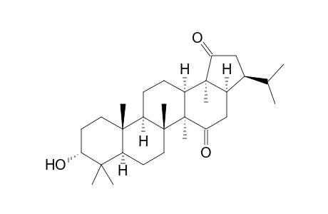 3.alpha.-Hydroxy-13.alpha.,17.alpha.,21.beta.-Hopan-15,19-dione