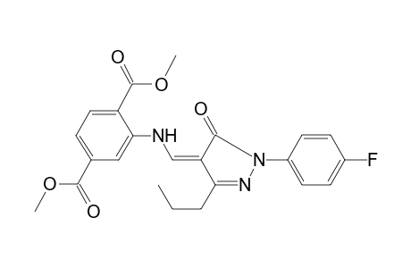 1,4-benzenedicarboxylic acid, 2-[[(Z)-[1-(4-fluorophenyl)-1,5-dihydro-5-oxo-3-propyl-4H-pyrazol-4-ylidene]methyl]amino]-, dimethyl ester