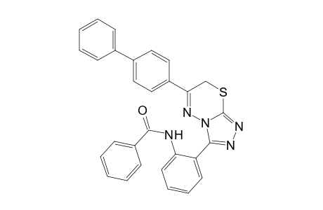 N-[2-[6-(4-phenylphenyl)-7H-[1,2,4]triazolo[3,4-b][1,3,4]thiadiazin-3-yl]phenyl]benzamide