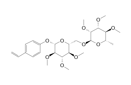 .beta.-D-Glucopyranoside, 4-vinylphenyl 6-o-(6-deoxy-.alpha.-L-mannopyranosyl)-, 6me derivative