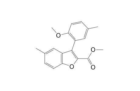 3-(6-methoxy-m-tolyl)-5-methyl-2-benzofurancarboxylic acid, methyl ester