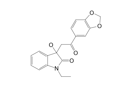 3-[2-(1,3-Benzodioxol-5-yl)-2-keto-ethyl]-1-ethyl-3-hydroxy-oxindole