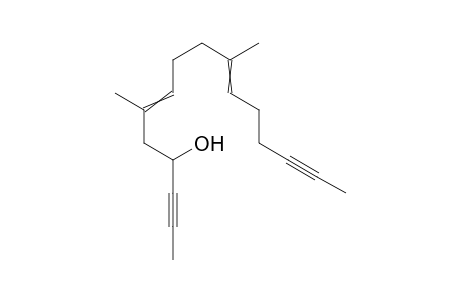 6,10-dimethylhexadeca-6,10-dien-2,14-diyn-4-ol