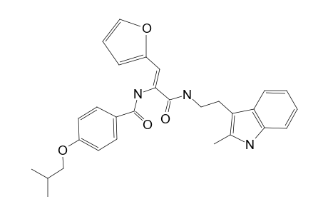 N-[(Z)-1-(2-furanyl)-3-[2-(2-methyl-1H-indol-3-yl)ethylamino]-3-oxoprop-1-en-2-yl]-4-(2-methylpropoxy)benzamide