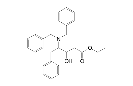 Pentanoic acid, 4-(dibenzylamino)-3-hydroxy-5-phenyl-, ethyl ester