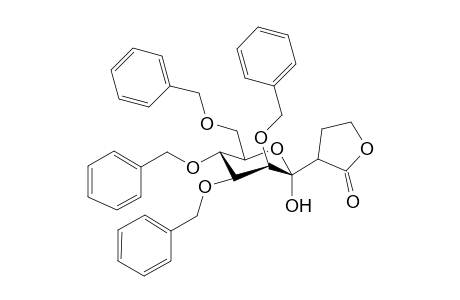 (2RS)-4,5,6,8-Tetra-O-benzyl-2-deoxy-2-(2'-hydroethyl)-.alpha.-D-gluco-3,7-fpyranoso-oct-3-ulosonate-1,2'-lactone