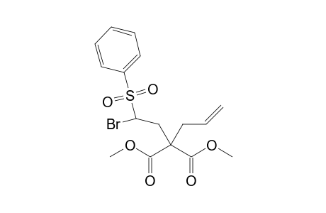 Dimethyl 2-(2-propenyl)-2-[2-bromo-2-(phenylsulfonyl)ethyll]propanedioate