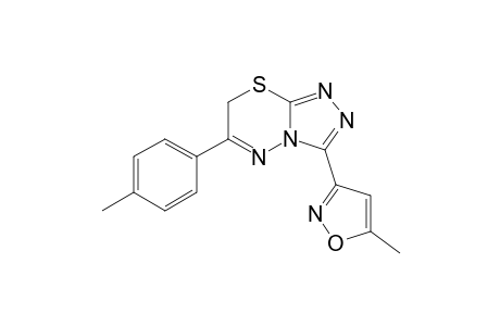 5-Methyl-3-[6-(4-methylphenyl)-7H-[1,2,4]triazolo[3,4-b][1,3,4]thiadiazin-3-yl]-1,2-oxazole