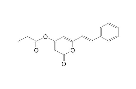 .alpha.-Pyrone, 4-propanoyloxy-6-(2-phenylethenyl)-