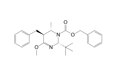 (2R,4S,5S)-2-tert-butyl-6-methoxy-4-methyl-5-(phenylmethyl)-4,5-dihydro-2H-pyrimidine-3-carboxylic acid (phenylmethyl) ester