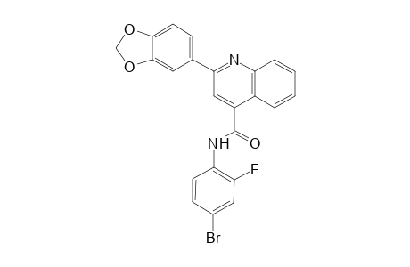 2-(1,3-benzodioxol-5-yl)-N-(4-bromo-2-fluorophenyl)-4-quinolinecarboxamide