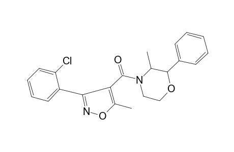 4-{[3-(o-chlorophenyl)-5-methyl-4-isoxazolyl]carbonyl}-3-methyl-2 phenylmorpholine