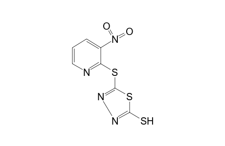 5-[(3-nitro-2-pyridyl)thio]-1,3,4-thiadiazole-2-thiol