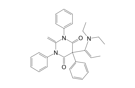 5-[(Z)-1-(diethylamino)prop-1-enyl]-2-methylene-1,3,5-triphenyl-1,3-diazinane-4,6-dione