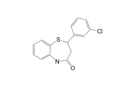 1,5-Benzothiazepin-4(5H)-one, 2,3-dihydro-2-(3-chlorophenyl)-