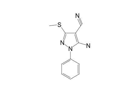 5-amino-3-(methylthio)-1-phenylpyrazole-4-carbonitrile