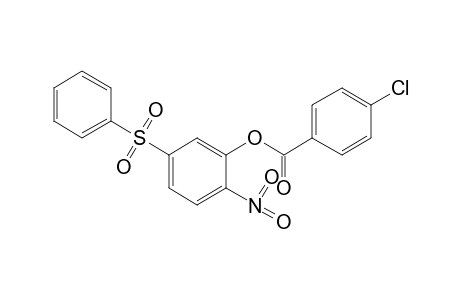 2-nitro-5-(phenylsulfonyl)phenol, p-chlorobenzoate