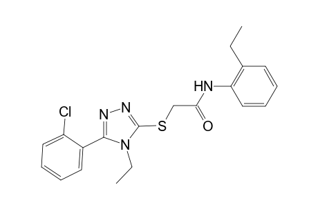 2-{[5-(2-chlorophenyl)-4-ethyl-4H-1,2,4-triazol-3-yl]sulfanyl}-N-(2-ethylphenyl)acetamide