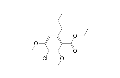 Benzoic acid, 3-chloro-2,4-dimethoxy-6-propyl-, ethyl ester