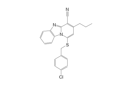 1-[(4-chlorobenzyl)sulfanyl]-3-propylpyrido[1,2-a]benzimidazole-4-carbonitrile