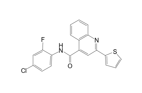 N-(4-chloro-2-fluorophenyl)-2-(2-thienyl)-4-quinolinecarboxamide