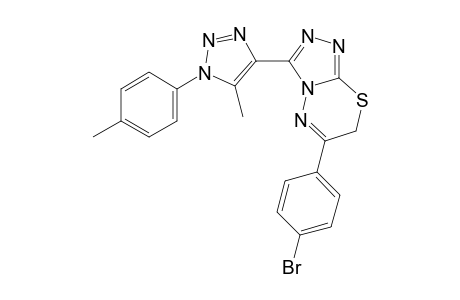 6-(4-bromophenyl)-3-(5-methyl-1-p-tolyl-1H-1,2,3-triazol-4-yl)-7H-[1,2,4]triazolo[3,4-b][1,3,4]thiadiazine