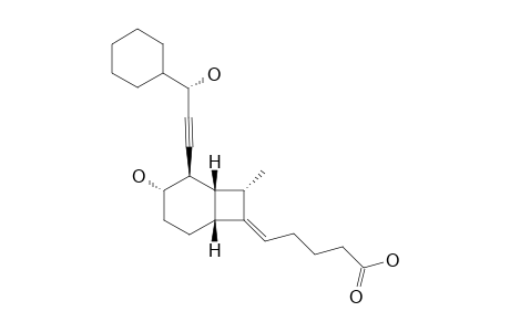 (E)-(3'S,1S,2S,3R,6S)-4-[2-(3'-HYDROXY-3'-CYClOHEXYLPROP-1'-YNYL]-3-HYDROXY-8-ENDO-METHYLBICYClO-[4.2.0]-OCT-7-YLIDENE]-PENTANOIC-ACID