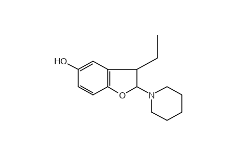2,3-dihydro-3-ethyl-2-piperidino-5-benzofuranol