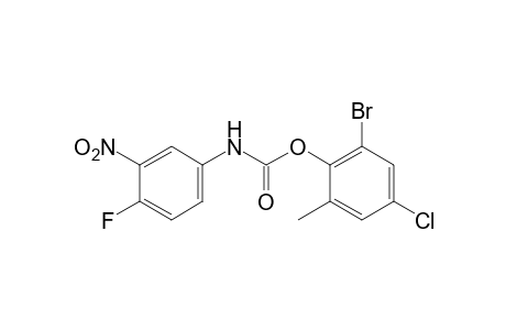 4-fluoro-3-nitrocarbanilic acid, 6-bromo-4-chloro-o-tolyl ester