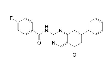 4-fluoro-N-(5-oxo-7-phenyl-5,6,7,8-tetrahydro-2-quinazolinyl)benzamide