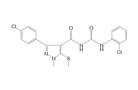 1-(o-chlorophenyl)-3-{[3-(p-chlorophenyl)-1-methyl-5-(methylthio)pyrazol-4-yl]carbonyl}urea