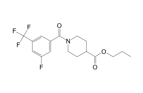 Isonipecotic acid, N-(3-fluoro-5-trifluoromethylbenzoyl)-, propyl ester